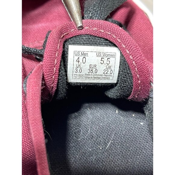 Vans Authentic Low Top Lace Up Red Skater Shoes Women's Size 5.5 - Picture 10 of 11